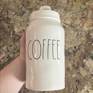 Rae Dunn Cream Coffee Canister